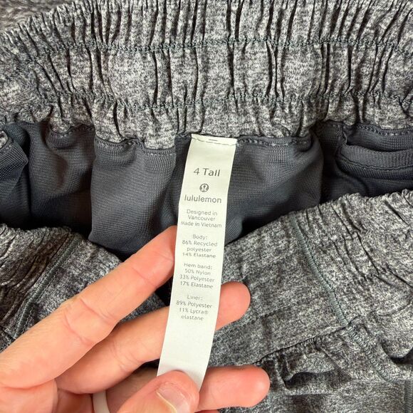 Lululemon Hotty Hot Short II Long Women's 4 Tall Heather Lux Multi Black 4" - Picture 3 of 10